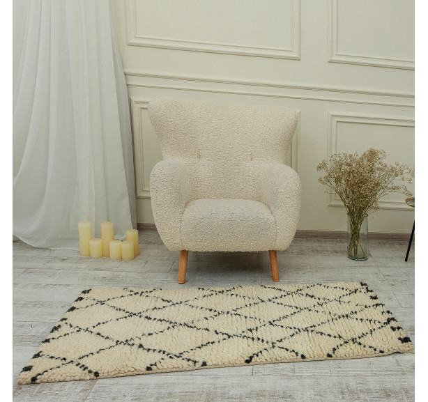 Ковер Hand Knoted Moroc-1 white - Фото 7