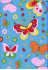 Килим Kids C795B Blue Бабочки