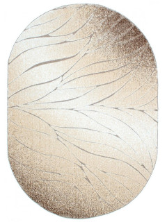Килим Luna 2460a p brown-p white Овал